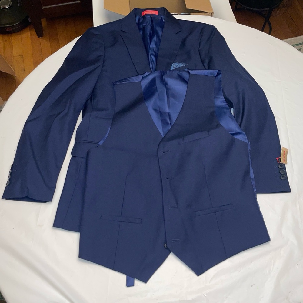 NWT Marvelous Kids Dark Blue Matching Vest & Blazer 18